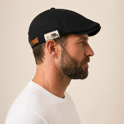 SlimCrown Schiebermütze in Schwarz – flach anliegend