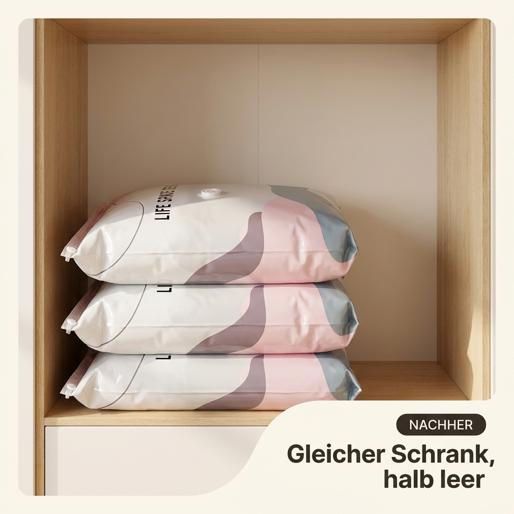 Gleicher Schrank, halb leer