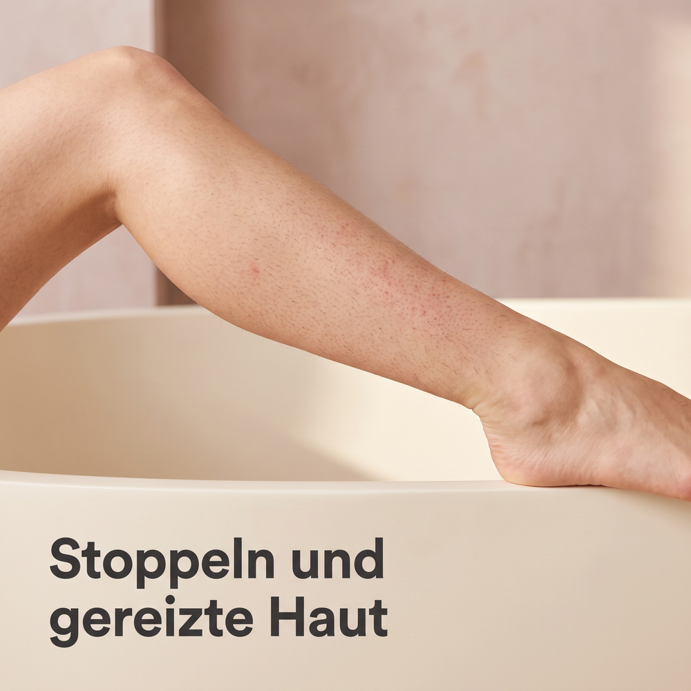 Stoppeln und gereizte Haut