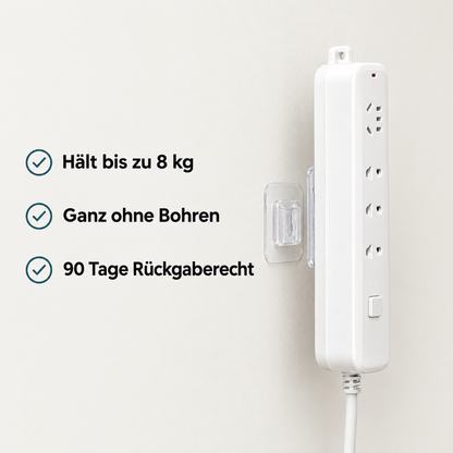 ClearGrip Klebehaken – hält bis 8 kg, ganz ohne Bohren