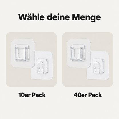 ClearGrip Klebehaken – hält bis 8 kg, ganz ohne Bohren