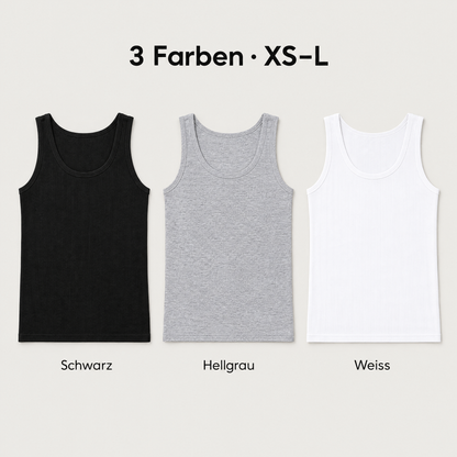 Smart Fit Tank Top in Schwarz, Hellgrau und Weiss, Grössen XS bis L