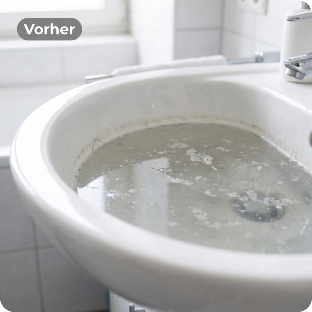 Wasser steht im Lavabo