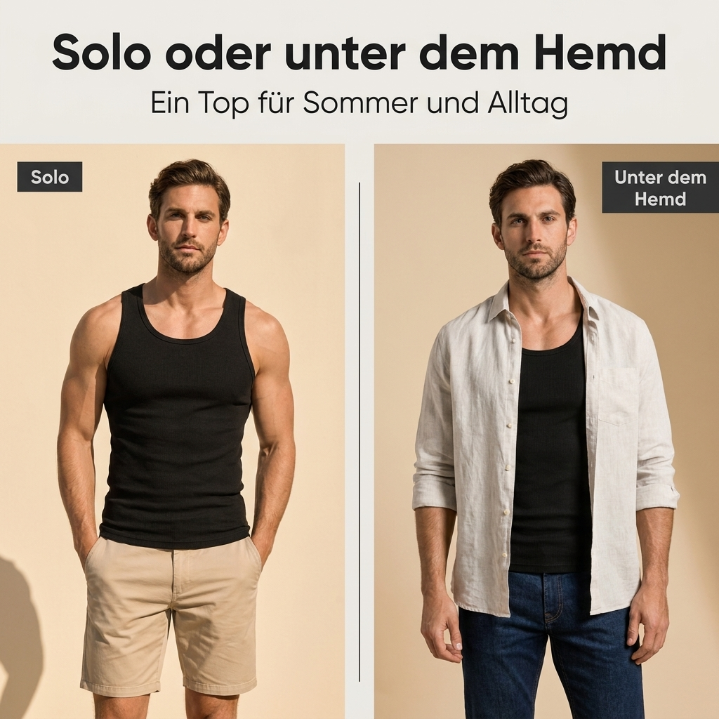 SleekRib Tank Top – 3. grösster Vorteil: Solo oder unter dem Hemd